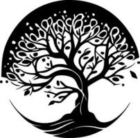 Tree of Life - Minimalist and Flat Logo - Vector illustration