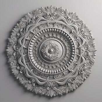 ai generado 3d imagen de mandala modelo antecedentes foto