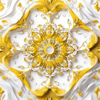 ai generado 3d imagen de mandala modelo antecedentes foto