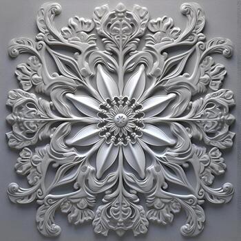 ai generado 3d imagen de mandala modelo antecedentes foto