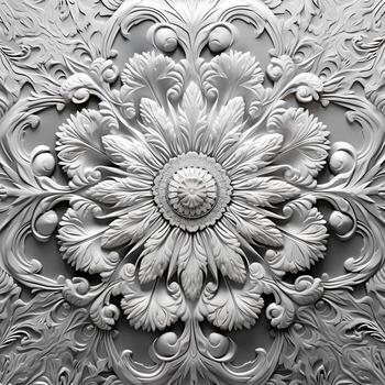 ai generado 3d imagen de mandala modelo antecedentes foto