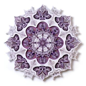 ai generado 3d imagen de mandala modelo antecedentes foto