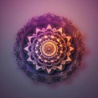 3d picture of mandala pattern background photo