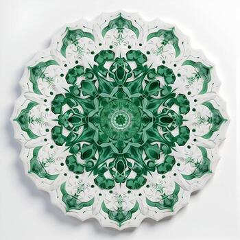 ai generado 3d imagen de mandala modelo antecedentes foto