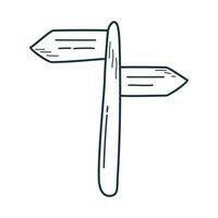 Vector doodle hand drawn directions icon