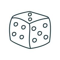 Vector illustration hand drawn doodle dice