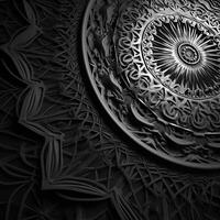 3d picture of mandala pattern background photo