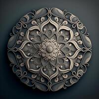 3d picture of mandala pattern background photo