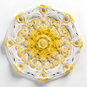 ai generado 3d imagen de mandala modelo antecedentes foto