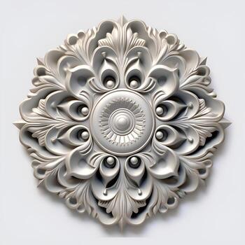 ai generado 3d imagen de mandala modelo antecedentes foto