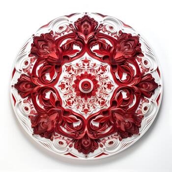 ai generado 3d imagen de mandala modelo antecedentes foto