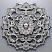 3d picture of mandala pattern background photo