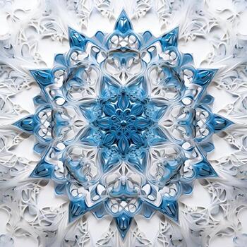 ai generado 3d imagen de mandala modelo antecedentes foto