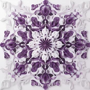 ai generado 3d imagen de mandala modelo antecedentes foto