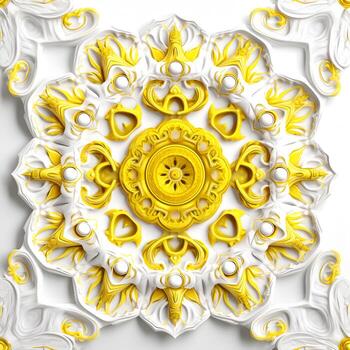 ai generado 3d imagen de mandala modelo antecedentes foto