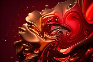Pattern of fluid art background in different color gradients, banner photo