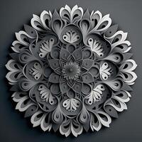 3d picture of mandala pattern background photo