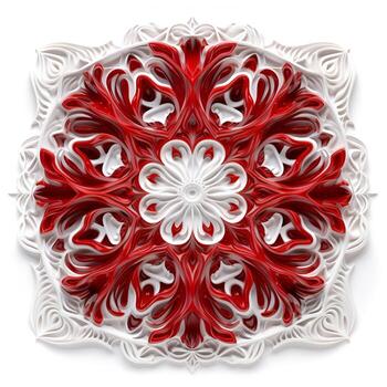 ai generado 3d imagen de mandala modelo antecedentes foto