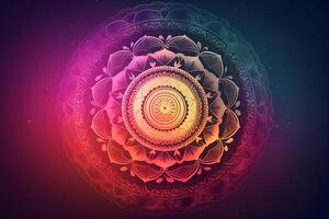 3d picture of mandala pattern background photo