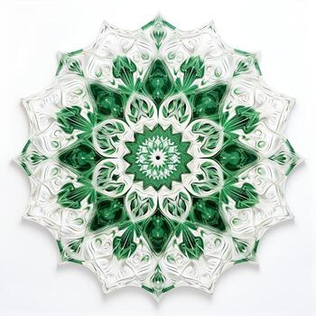 ai generado 3d imagen de mandala modelo antecedentes foto