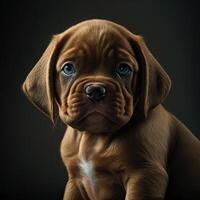 beautiful puppy portrait. illustration photo
