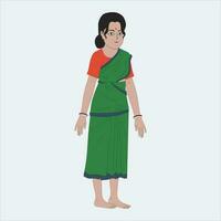 Sharipara girl Font View 2D Character, New Pimier 2D Character vector