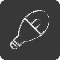 Icon Led Bulb. suitable for House symbol. chalk Style. simple design editable. design template vector