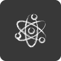 Icon Atomic Energy. suitable for Ecology symbol. chalk Style. simple design editable. design template vector