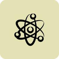 Icon Atomic Energy. suitable for Ecology symbol. hand drawn style. simple design editable. design template vector