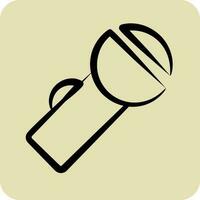 Icon Pocket Torch. suitable for House symbol. hand drawn style. simple design editable. design template vector