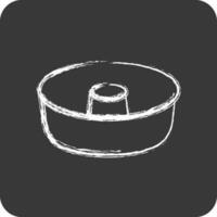 Icon Cake Mold. suitable for Bakery symbol. chalk Style. simple design editable. design template vector