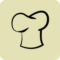 Icon Toque. suitable for Bakery symbol. hand drawn style. simple design editable. design template vector