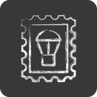 Icon Stamp Collecting. suitable for education symbol. chalk Style. simple design editable. design template vector