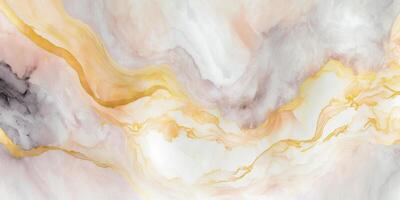 Soft pink ink and Gold marble ink alcohol , melt background.White stone texture with gray shadow. . photo