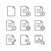 Editable Set Icon of Files, Vector illustration isolated on white background. using for Presentation, website or mobile app