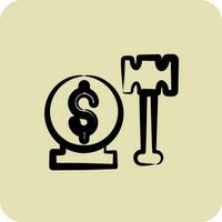 Icon Tax Regulation. suitable for education symbol. hand drawn style. simple design editable vector