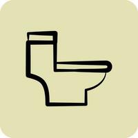 Icon Toilet. suitable for building symbol. hand drawn style. simple design editable. design template vector