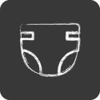 Icon Diaper. suitable for Kids symbol. chalk Style. simple design editable. design template vector