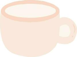 Cute pink mug drawing vector