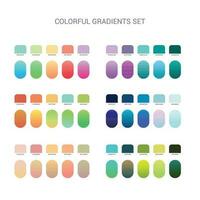 Flat Color Gradients Set vector