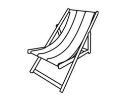 summer chair silhouette vector