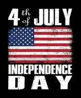 contento 4to de julio Estados Unidos bandera independencia día t camisa diseño. vector