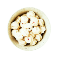 Dumplings or momo stuffed in bowl with transparent background png