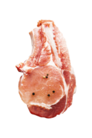 Fresh raw meat steak isolated on transparent background png