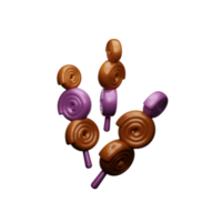 3d icono chocolate pastel png