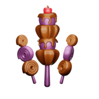 3d ícone chocolate bolo png