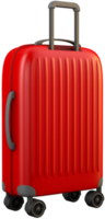 3D red suitcase a travel accessory png