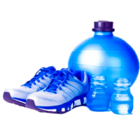 ai generativo agua botellas con Zapatos png