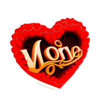 happy mother day love heart png