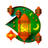 ai génératif Ramadan kareem lanterne png
